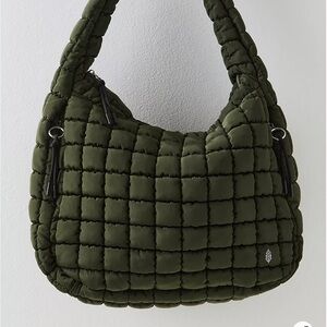 Free People Quilted Carryall Bag (Army green)